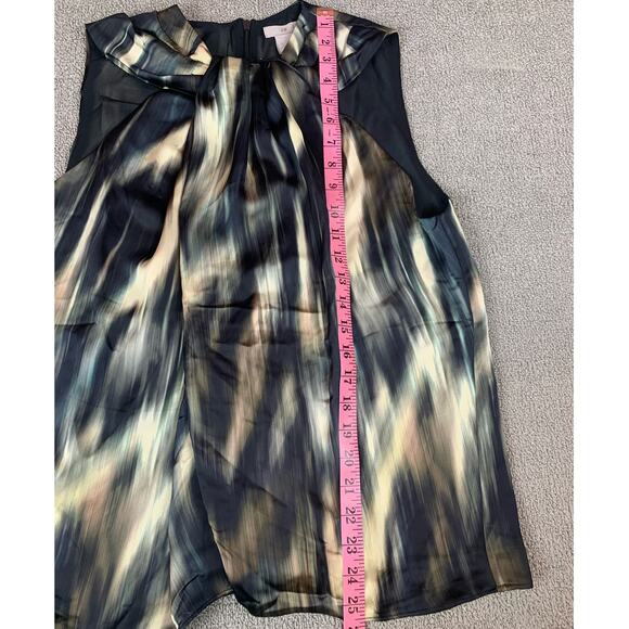 NWT H&M Blouse Sleeveless Abstract Neutral Business Career US Size Large - Picture 5 of 5